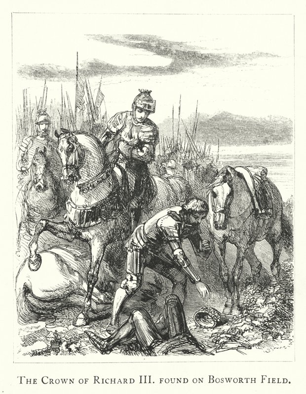 Die Krone von Richard III. gefunden auf dem Bosworth-Feld von English School