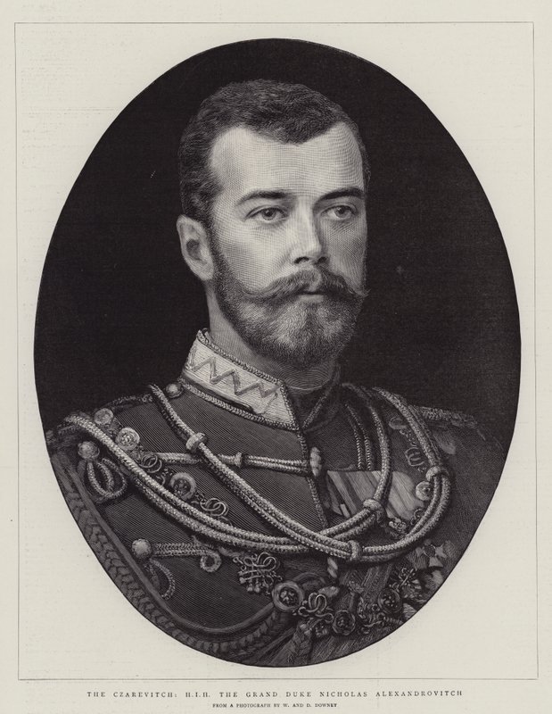 Der Zarewitsch, S.K.H. der Großfürst Nikolaus Alexandrowitsch (Gravur) von English School