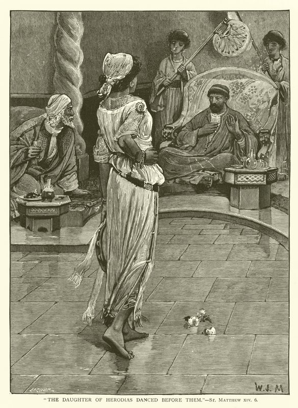Die Tochter der Herodias tanzte vor ihnen (St Matthäus, XIV, 6) von English School
