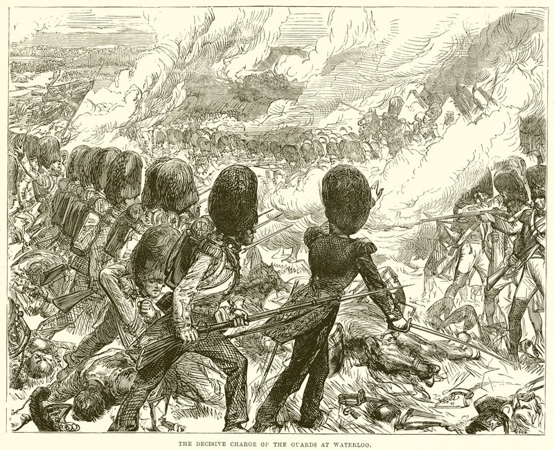 Der entscheidende Angriff der Wachen bei Waterloo von English School
