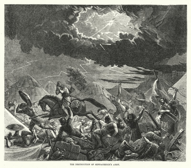 Die Zerstörung der Armee von Sanherib von English School