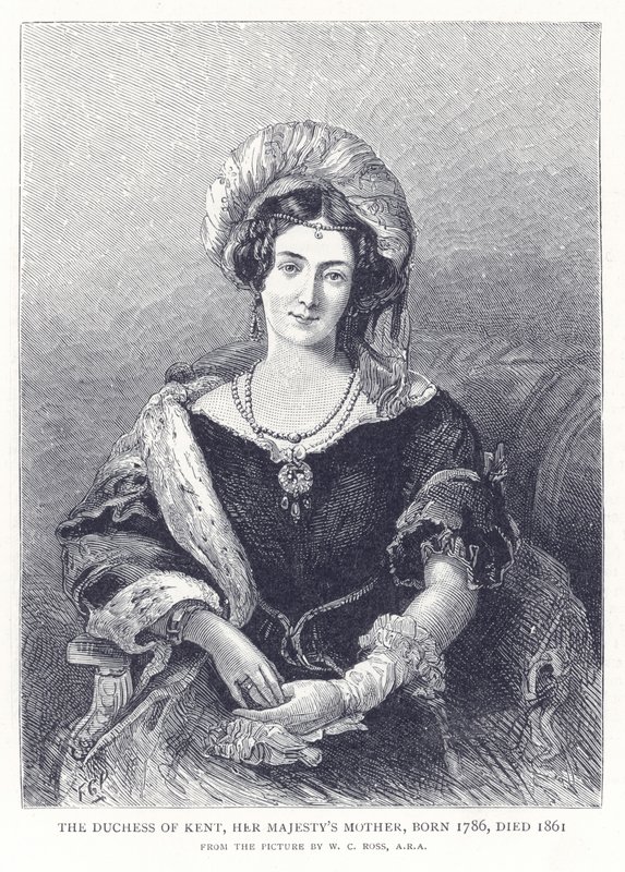Die Herzogin von Kent, die Mutter Ihrer Majestät, geboren 1786, gestorben 1861 von English School