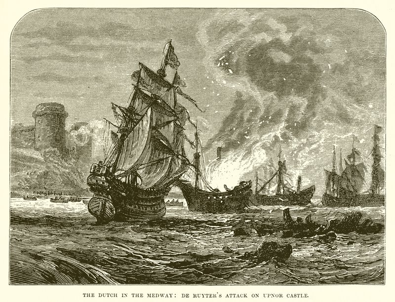 Die Niederländer in der Medway: De Ruyters Angriff auf Schloss Upnor von English School