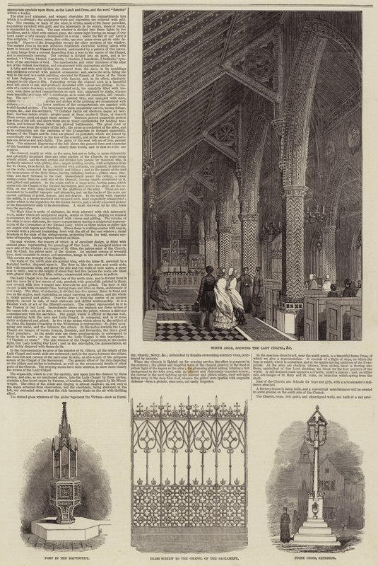 Die Kirche des Earl of Shrewsbury in Cheadle (Gravur) von English School