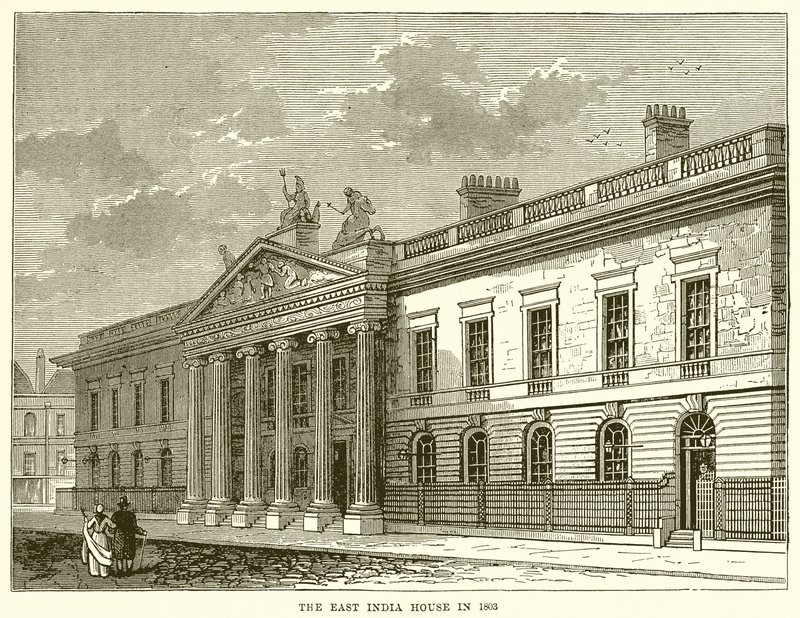 Das East India House im Jahr 1803 von English School