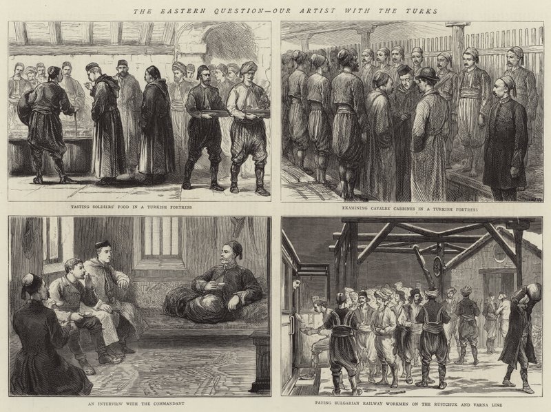 Die orientalische Frage, unser Künstler bei den Türken (Gravur) von English School