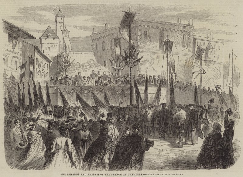 Der Kaiser und die Kaiserin der Franzosen in Chambéry von English School