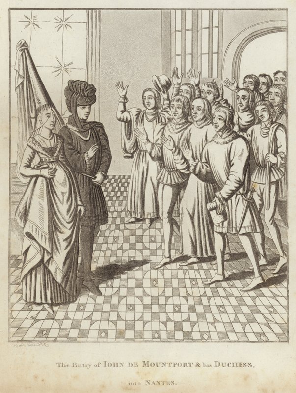 Der Einzug von John de Montfort und seiner Herzogin in Nantes von English School