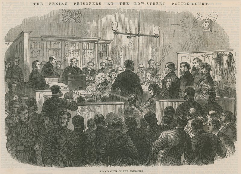Die Fenian-Gefangenen am Bow Street Magistrates