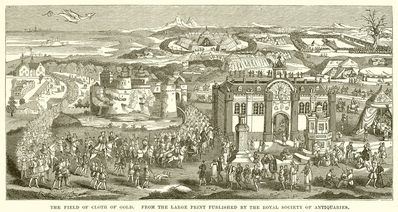 Das Feld der Goldenen Tücher von English School
