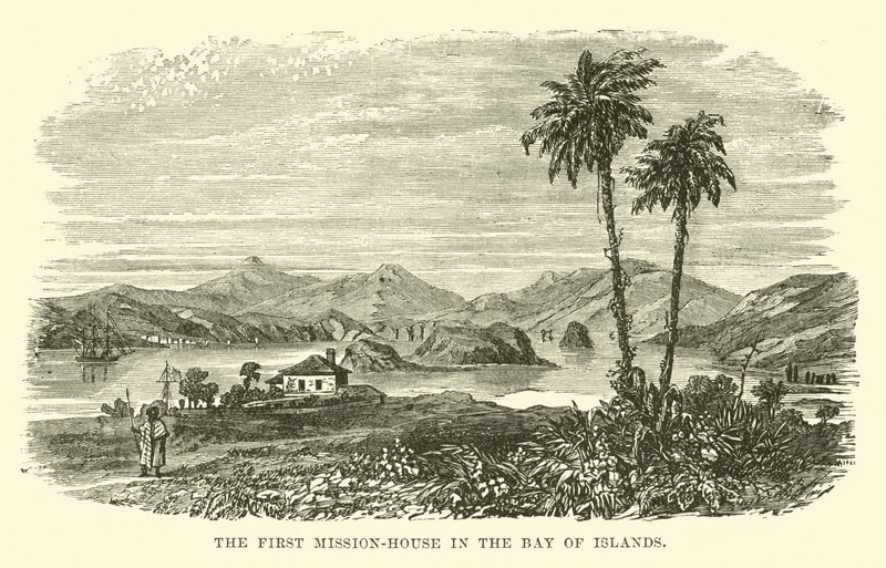 Das erste Missionshaus in der Bay of Islands von English School