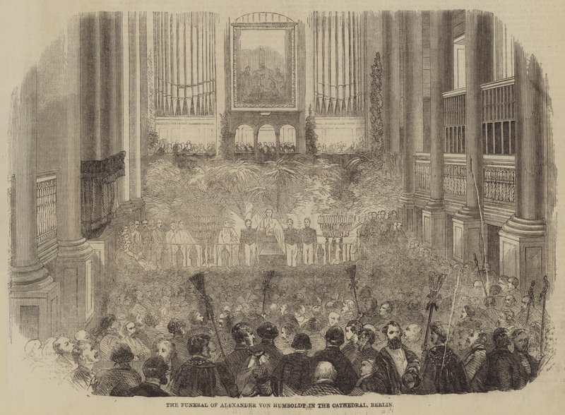 Das Begräbnis von Alexander von Humboldt im Dom, Berlin von English School