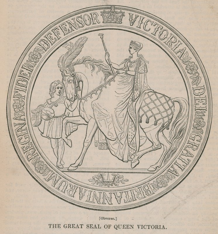 Das Große Siegel von Königin Victoria (Vorderseite) von English School