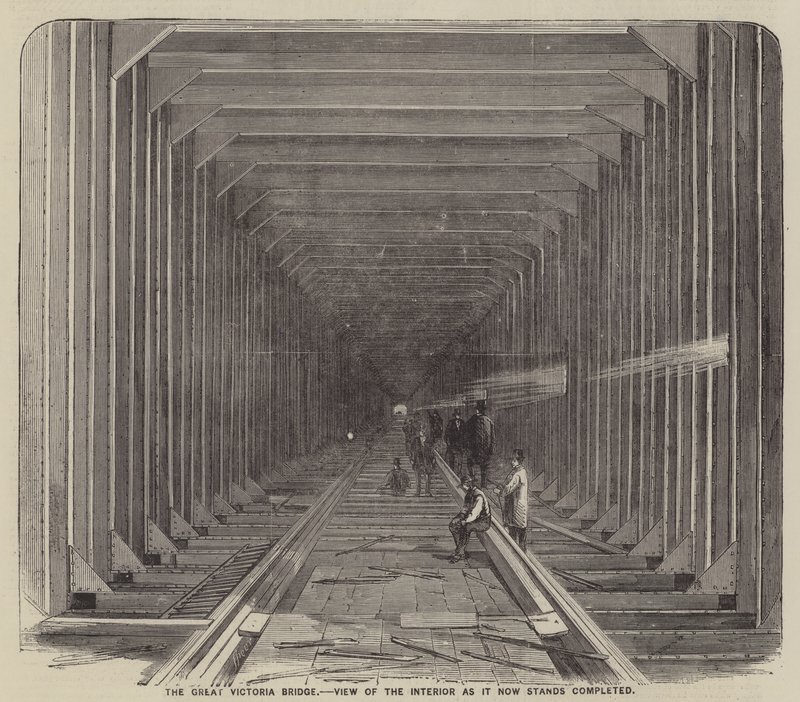 Die Große Victoria-Brücke, Ansicht des Inneren, wie sie jetzt fertiggestellt ist von English School