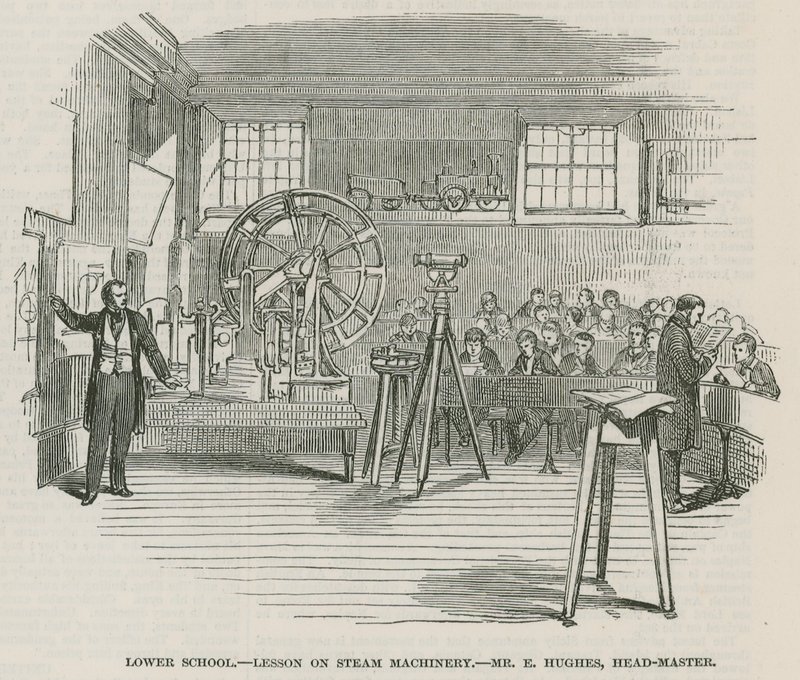 Die Greenwich Royal Hospital Schulen; Untere Schule: Unterricht über Dampftechnik von English School