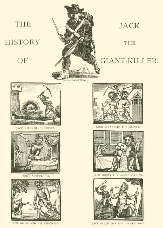 Die Geschichte von Jack dem Riesentöter (Holzschnitt) von English School