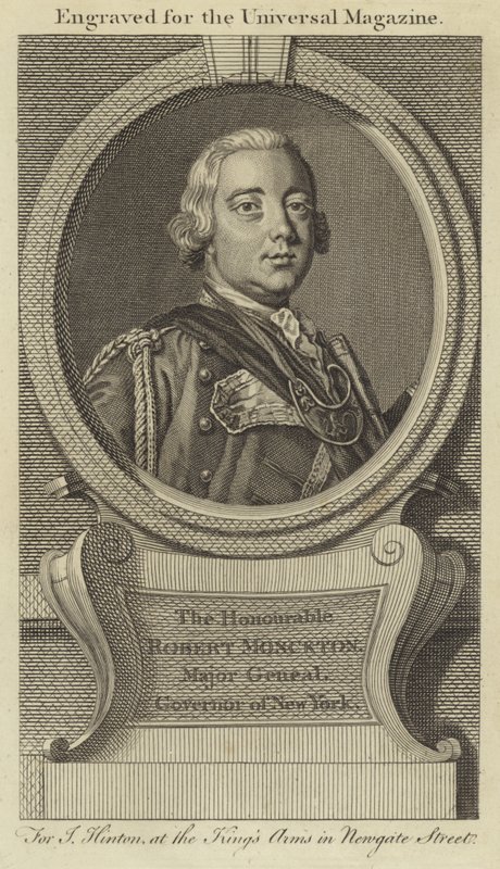 Der Ehrenwerte Robert Monckton, Generalmajor, Gouverneur von New York von English School