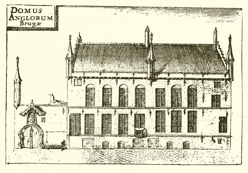 Das Haus in Brügge, das von Caxton bewohnt wurde von English School