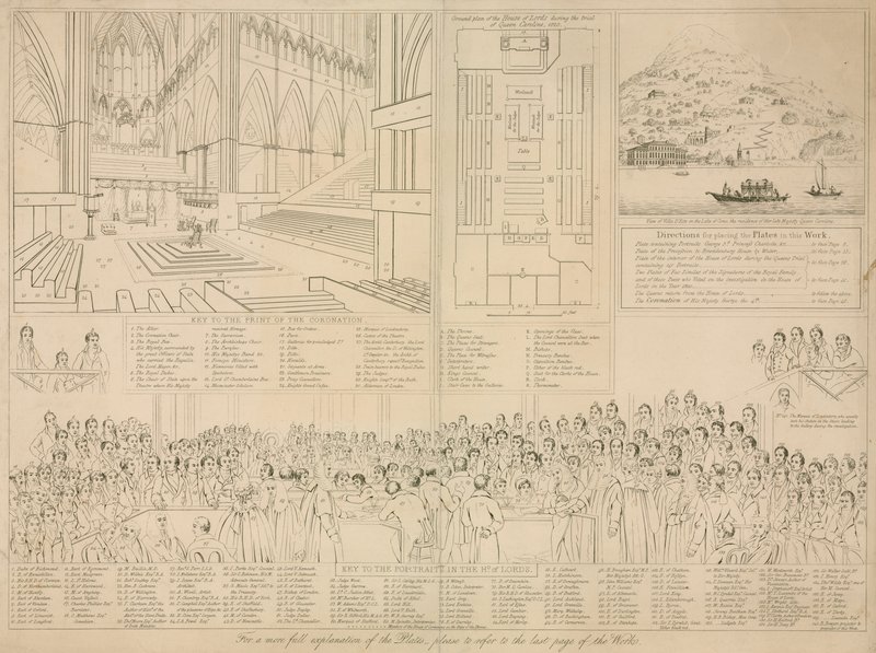 Das House of Lords zur Zeit des Prozesses von Königin Caroline im Jahr 1820 von English School