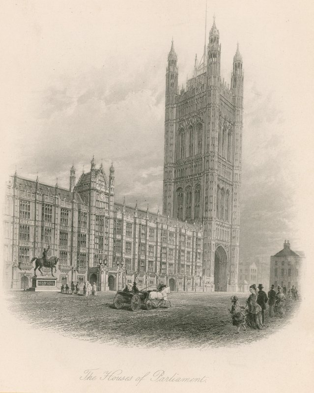 Das Parlamentshaus, Westminster, London von English School