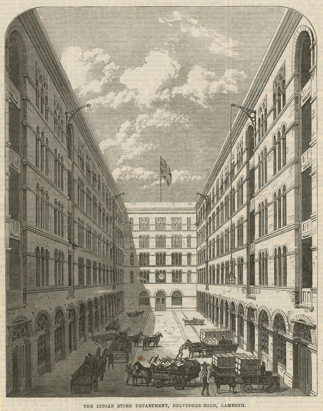 Das indische Warenlager, Belvedere Road, Lambeth von English School