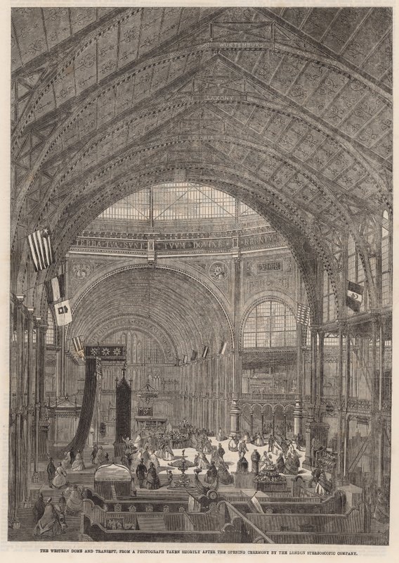 Die Internationale Ausstellung; Die westliche Kuppel und das Querschiff von English School