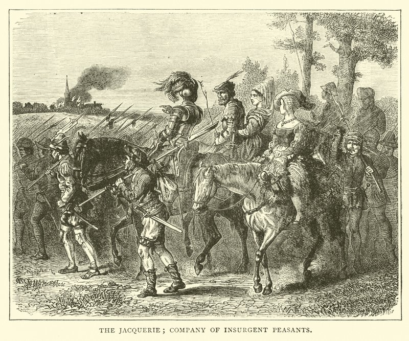 Die Jacquerie; Gesellschaft aufständischer Bauern von English School
