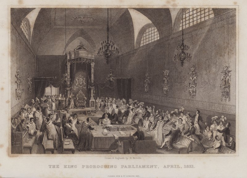 Der König vertagt das Parlament, April 1831 von English School