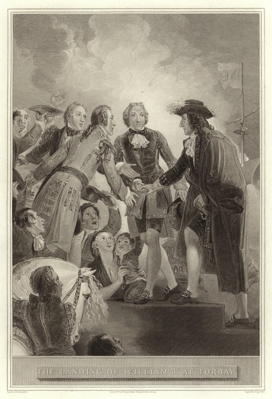Die Landung von Wilhelm III in Torbay von English School