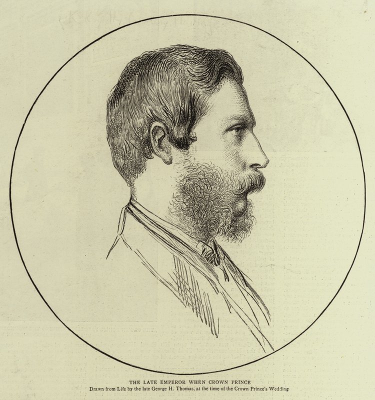 Der verstorbene Kaiser als Kronprinz (Gravur) von English School