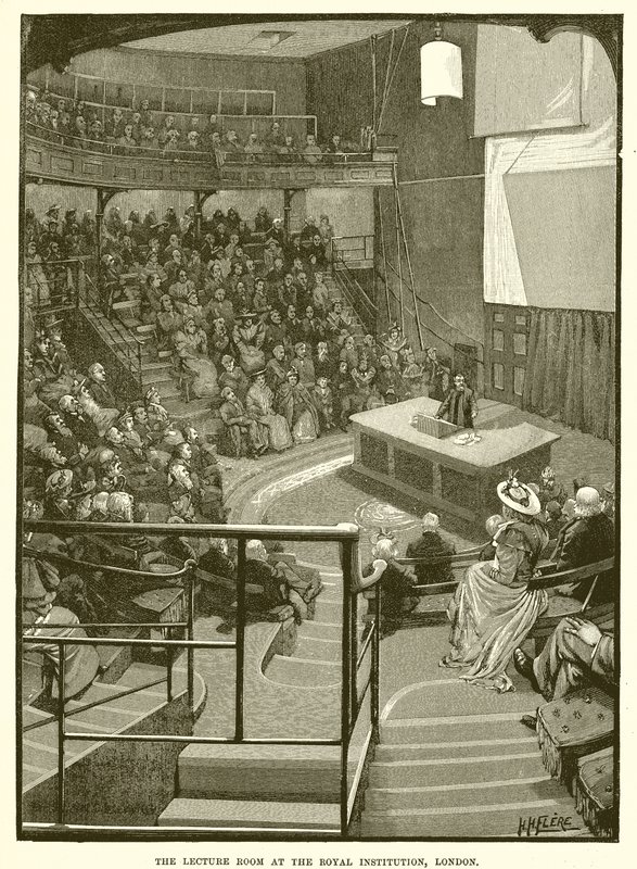 Der Vorlesungssaal der Royal Institution, London von English School