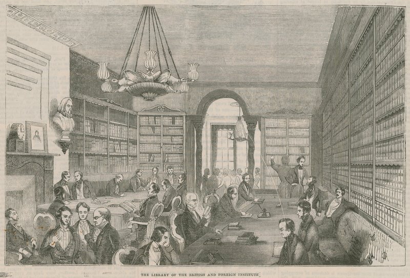 Die Bibliothek des British and Foreign Institute von English School