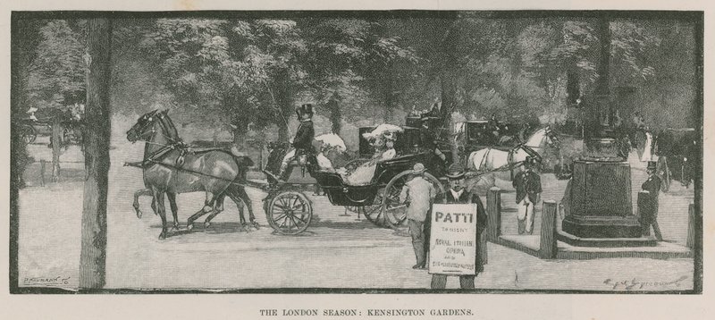 Die Londoner Saison: Kensington Gardens von English School