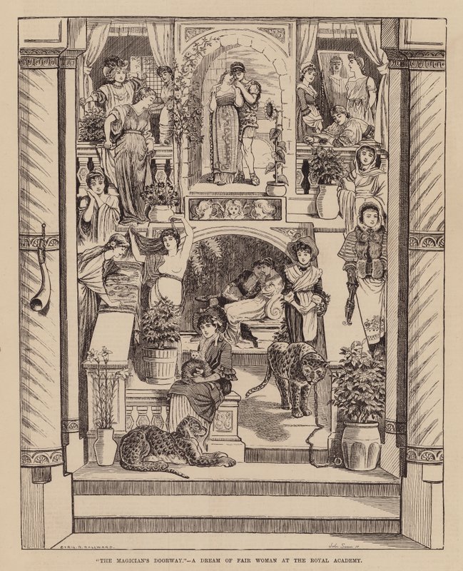 Die Tür des Magiers - ein Traum von einer schönen Frau in der Royal Academy von English School