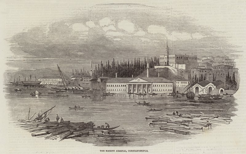 Das Marinearsenal, Konstantinopel (Stich) von English School