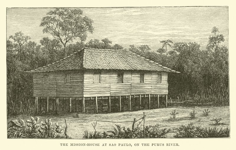 Das Missionshaus in São Paulo am Purus-Fluss von English School