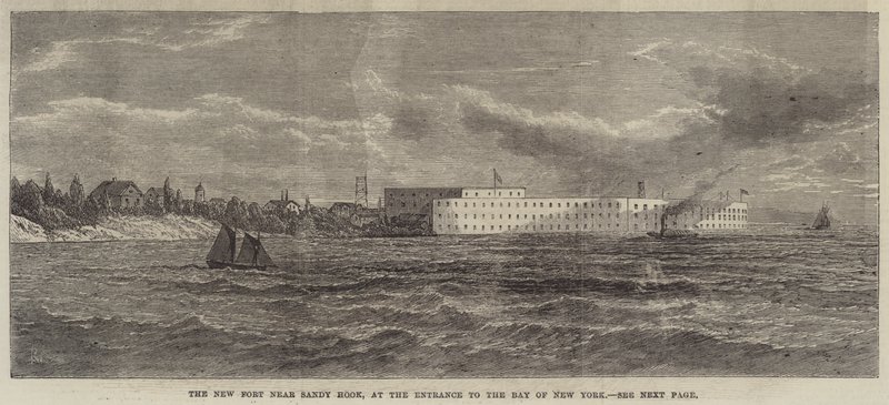 Das neue Fort in der Nähe von Sandy Hook, am Eingang zur Bucht von New York von English School