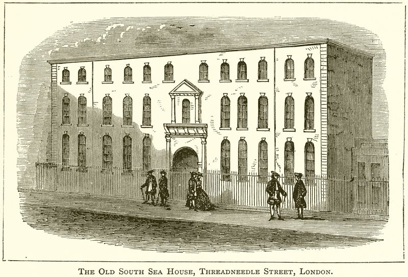 Das alte South Sea House, Threadneedle Street, London von English School
