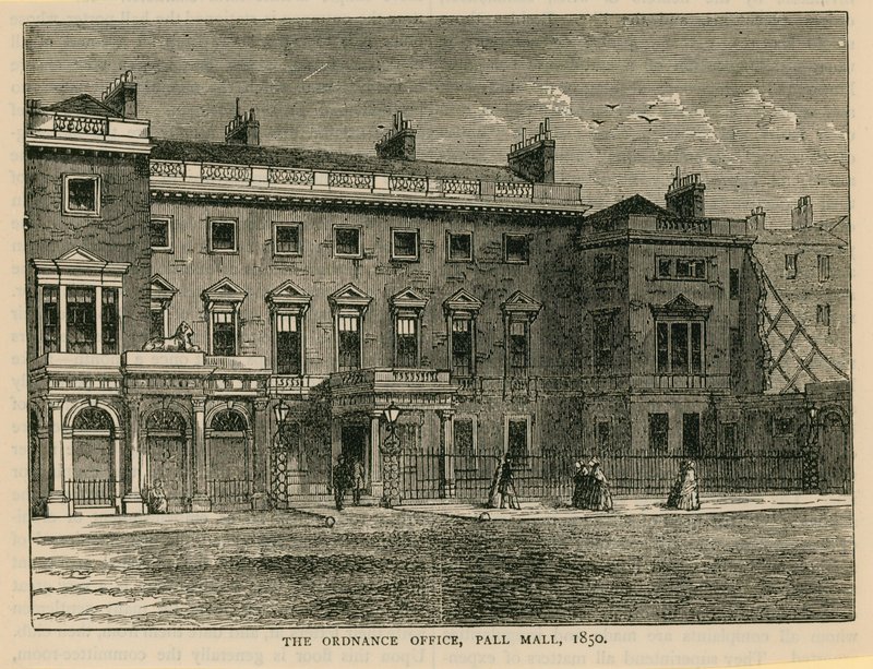 Das Ordnance Office, Pall Mall, 1850 von English School