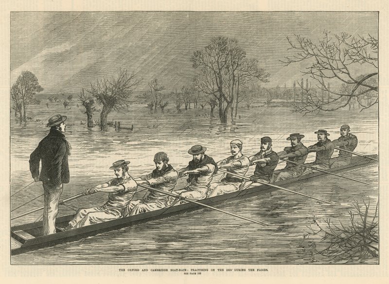 Das Oxford und Cambridge Bootsrennen von English School