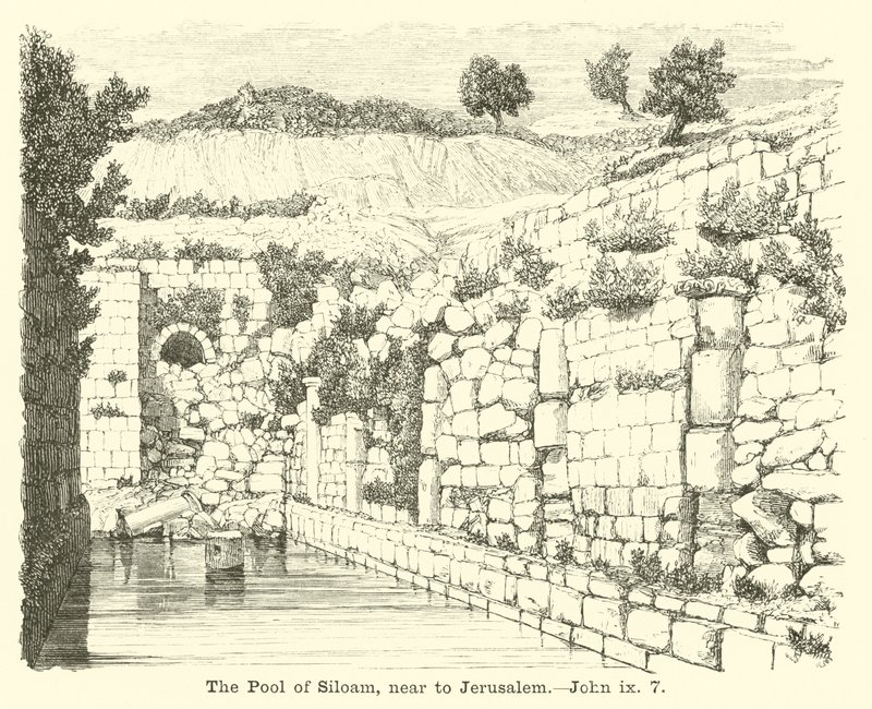 Der Teich von Siloah, nahe Jerusalem von English School