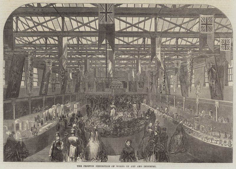 Die Preston-Ausstellung von Kunst- und Industriearbeiten (Gravur) von English School