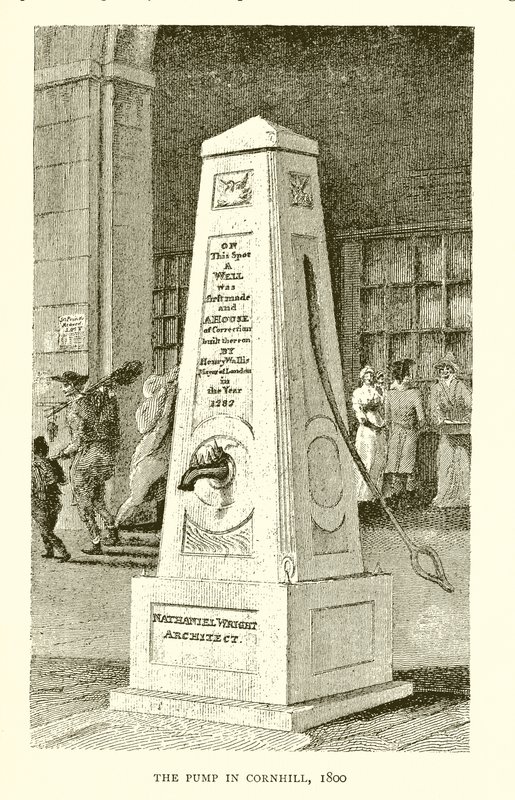 Die Pumpe in Cornhill, 1800 von English School