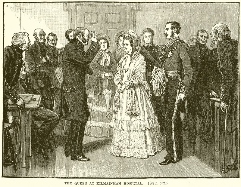 Die Königin im Kilmainham Hospital von English School