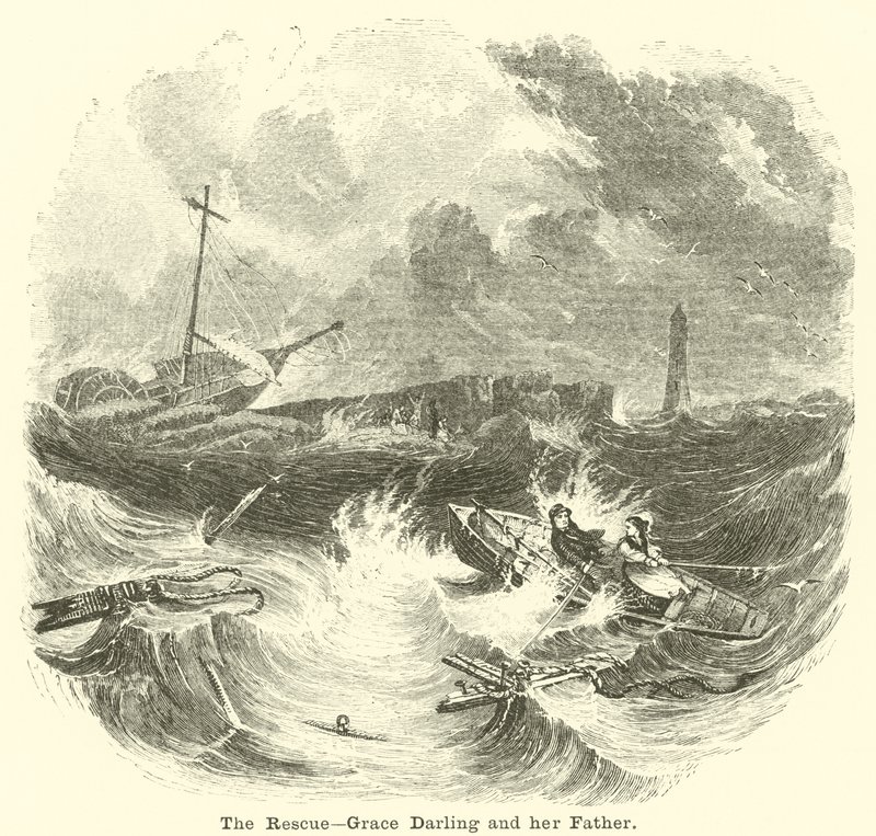 Die Rettung, Grace Darling und ihr Vater von English School
