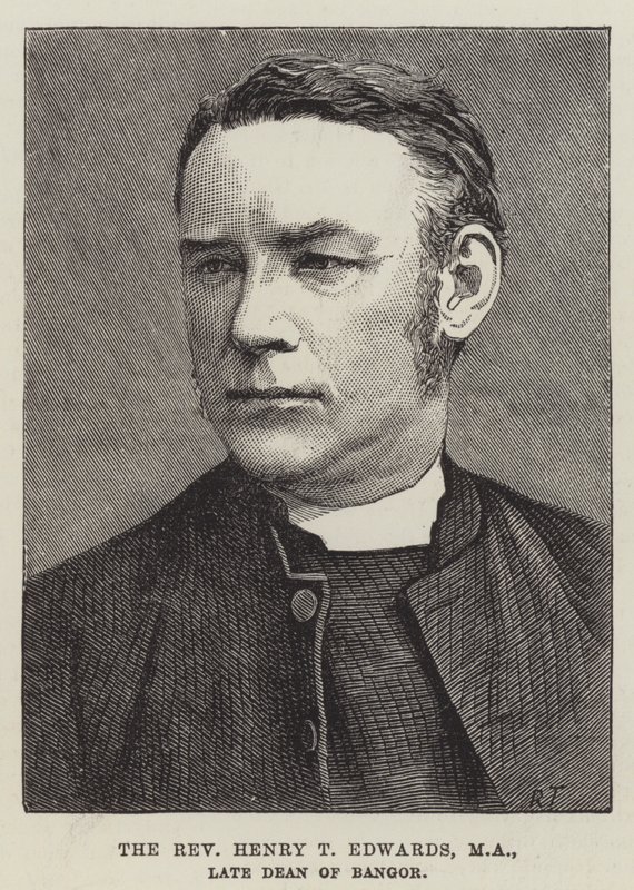Der Reverend Henry T Edwards, MA, verstorbener Dekan von Bangor (Gravur) von English School