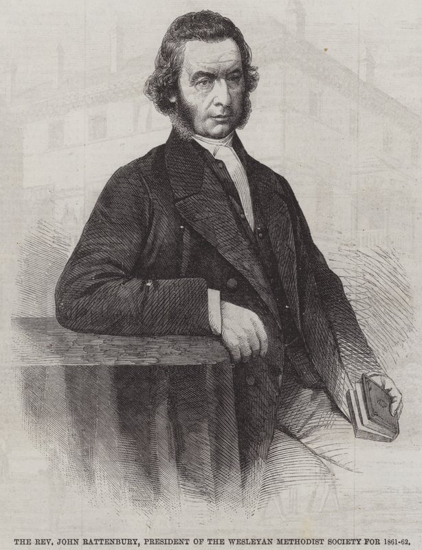 Der Reverend John Rattenbury, Präsident der Wesleyan Methodist Society für 1861-62 (Stich) von English School