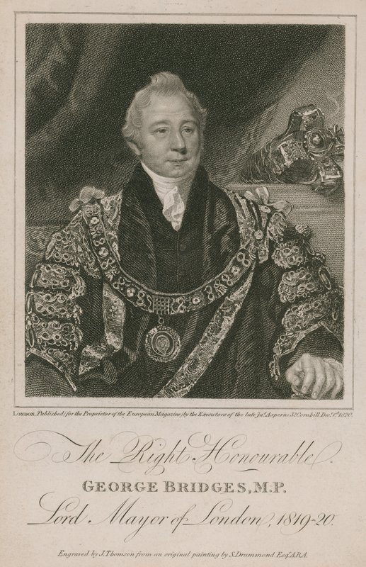 Der ehrenwerte George Bridges, Lord Mayor von London 1819-20 von English School