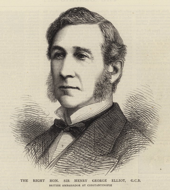 Der ehrenwerte Sir Henry George Elliot, GCB (Gravur) von English School