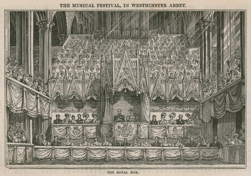 Das königliche Musikfestival in der Westminster Abbey: Die königliche Loge von English School